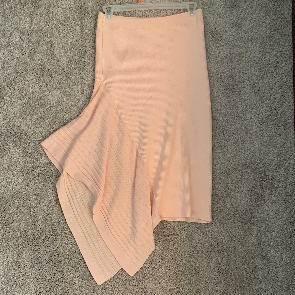 Venus Asymmetrical Knit Skirt (Blush)